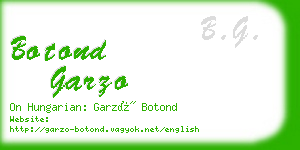 botond garzo business card